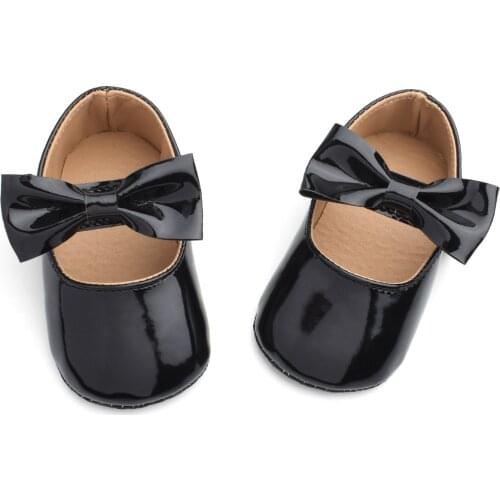 2020 Autumn Spring Summer Infant Baby Shoes Bow Newborn Girls PU Leather Moccasins Bright Leather First Walkers Baby Shoes 0-18M