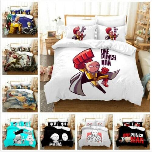 ONE PUNCHMAN Home Textile Pillow Case 3D Bed Linen Duvet Covers Comforter Bedding Sets Bed Set Home Decor Bedding