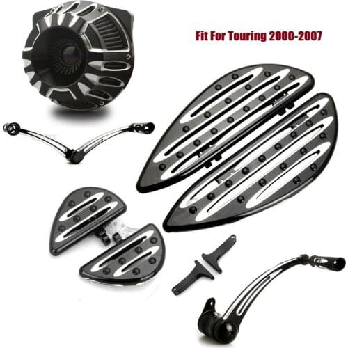 "Driver Floorboards Rear passenger Peg Brake arm shifter levers Air cleaner intake kits Fit For harley Touring 1997-2007 Electr