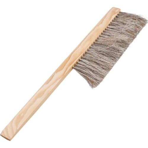 Beekeeping Two Rows Horsetail Hair Beehive Cleaning Brush Wood Bee Sweep Brush Tool Beekeeper Equipment Good Helper