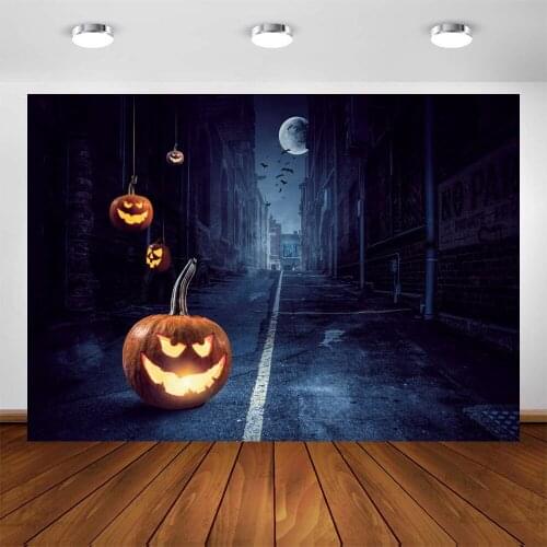 Yeele Halloween Background For Photography Pumpkin Lantern Moon Ruins Backdrop Vinyl Photo Studio Photophone Photocall Photozone