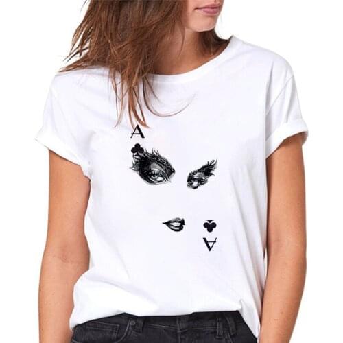 T-shirt Women Graphic Short Sleeve Spring Summer Lady Clothes Tops Clothing Tees Cards A Print Female Tshirt Clothes Streetwear