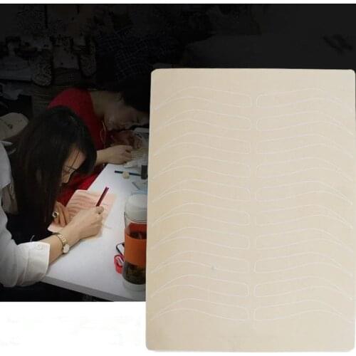 Microblading Eyebrow Practice Skin Eyebrow Permanent Makeup Eyebrow Training Skin Tattoo Supplies No Ink Needed White Line