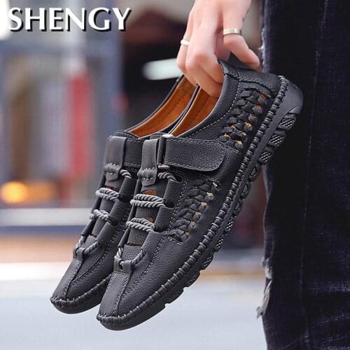 Mens Casual Shoes Men Shoes Fashion Sneakers Leather Loafers Flat Handmade Breathable Moccasins Designer Style Walking Shoes