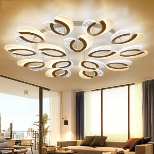New Fashion Atmosphere Living Room Lamp Flower Shape Creative Energy Saving Led Ceiling Lamp Art Warm Bedroom Hall Lamp