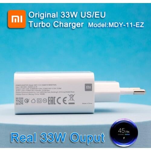 Original Xiaomi 33W Charger Fast Turbo Type-C usb charging adapter for mi 10 11 9t pro Redmi Note 9 10 pro K40 30 POCO X3