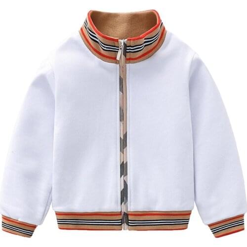 Autumn New Childrens Clothing Cartoon Striped Jacket Boys Girls Baby Outing Clothes Jacket Children Zipper Cardigan Jacket