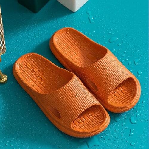 Men Slippers EVA Slides Thick-soled Non-slip Bath Slippers Women Home 2021 Platform Sandals Soft Causal Shoes Beach Flip Flops