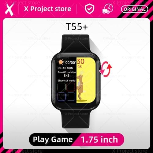 IWO T55+ Smart Watch 2020 Women Men Game Smartwatch Bluetooth Call Heart Rate For Android Watches IOS PK X16 AK76 AK78 T500 plus