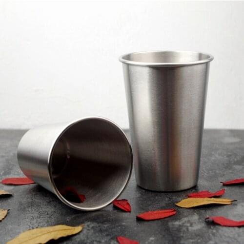 350ml/500m Nordic style stainless steel juice cold drink cup metal Tumblers Office Drinkware industrial beer milk coffee cup