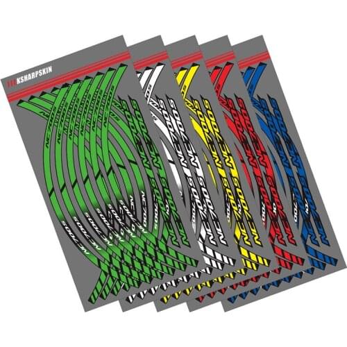 12 X Motorcycle Styling Wheel Hub Tire Reflective Sticker moto Car Decorative Stripe Decal For HONDA NC700S NC 700S