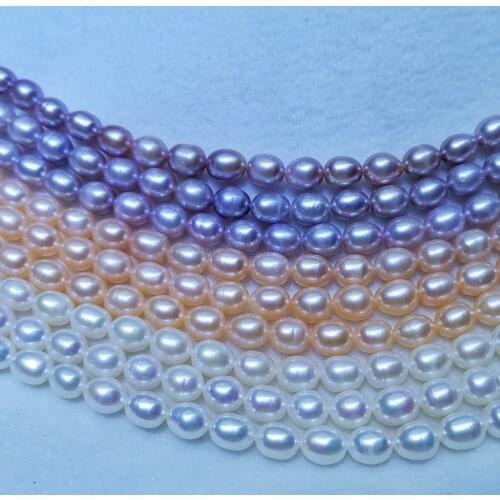 Loose Pearl Strand Pearl Necklaces Round Shape with Size 8-9mm Perfect Luster for DIY Jewelry