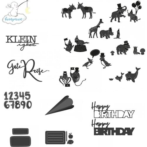 CH Animals and Letters Metal Cutting Dies Stencils for DIY Scrapbooking/photo Album stamps Decorative Embossing DIY Paper Card