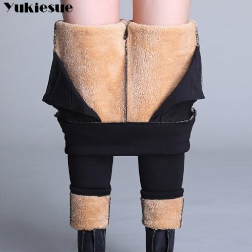 Women Winter Warm pants woman Velvet Thick Trousers High Waist Elastic skinny Mother Stretch womens pencil Pants Plus Size 6xl