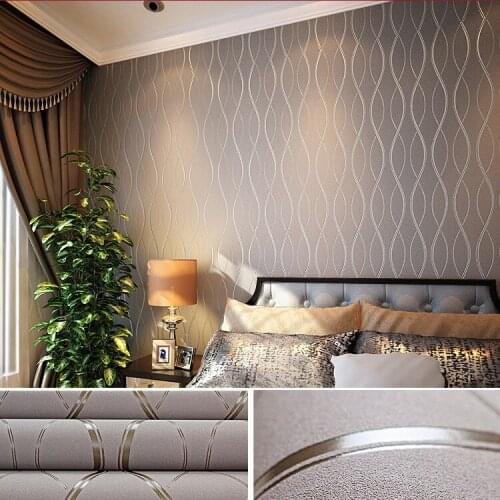 ZXqz 65 Many Colors 10M Luxury Embossed Textured Wallpaper Non-woven Decal Wall Paper Rolls for Living Room Bedroom Decoration