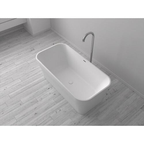 1700x800x580mm Solid Surface Stone CUPC Approval Bathtub Rectangular Freestanding Corian Matt white Finishing Tub RS65116