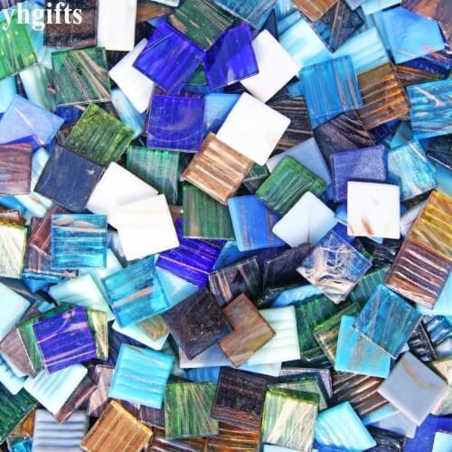 200PCS(600gram/LOT,2cm Square quartz glass mosaic Mosaic arts and crafts Glass art craft material Adult DIY Wholesale OEM