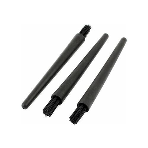 3 Pcs 18 x 8mm Round Handle Conductive ESD Cleaning Dust Anti Static Brush