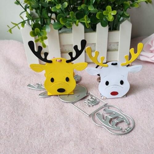 3D Christmas deermetal Cutting dies stencil Template for DIY embossing paper Photo album cards make scrapbooking die cut