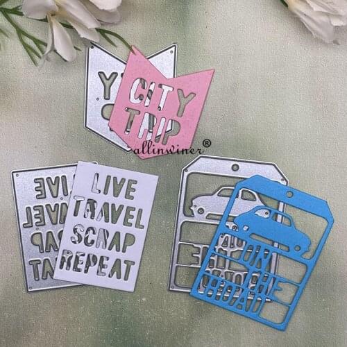 Car letter tag Metal Cutting Dies Stencils Die Cut for DIY Scrapbooking Album Paper Card Embossing