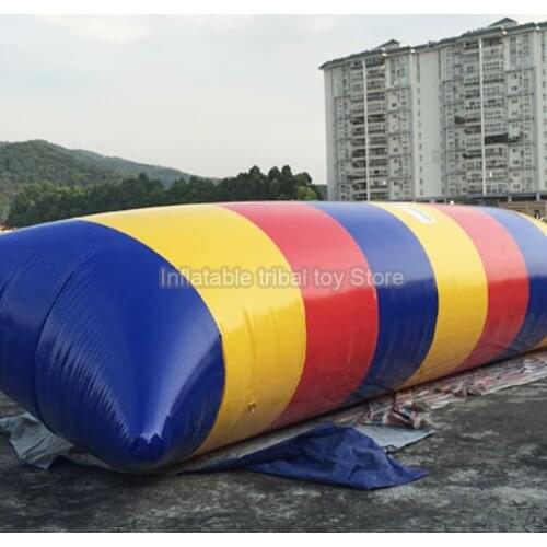 Free Pump!Thrilling Inflatable Water Catapult Blobs 6x2m Jump Diving Tower,Inflatable Jumping Pillow Door To Door Delivery