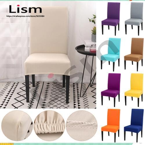 Color Chair Covers Spandex Desk Seat Chair Covers Protector Seat Slipcovers for Hotel Banquet Wedding Universal Size 1PC