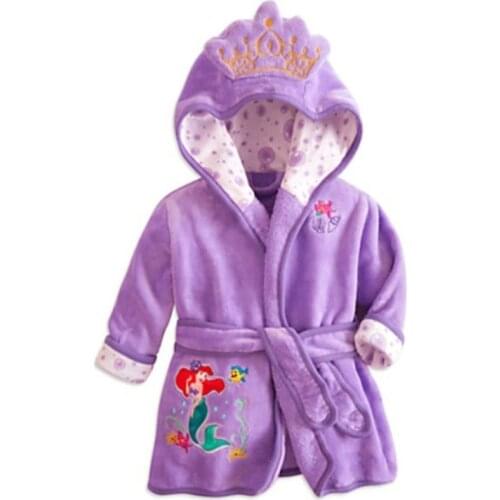 Children Pijama minnie Infantil Kids Warm Mickey Pajama mermaid Pyjamas Boys Baby Girls Animal tigger flannel Sleepwear Robe