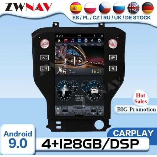 Tesla Screen Android 9 Multimedia Video For FORD Mustang 2015 2016 2017 2018 2019 2020 GPS Radio Receiver Audio Stereo Head Unit