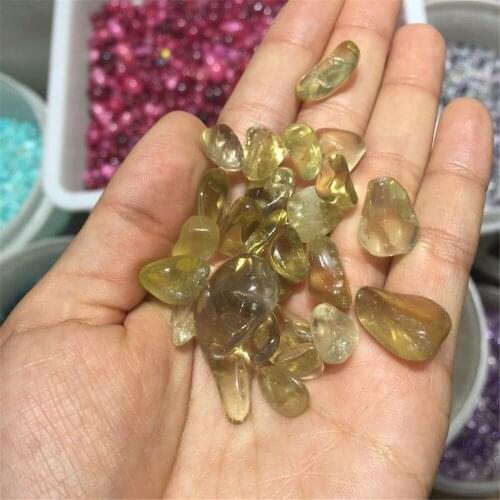 Pretty natural citrine quartz tumbled stones and minerals healing crystals gemstone for home fish tank aquarium plant pot decor