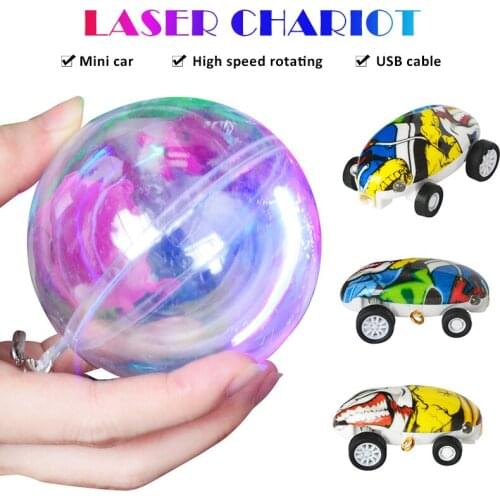 Mini Stunt Car High-Speed Racing Truck Car Decompression Toy 360 Rotating Laser Chariot Racing Model Colorful Led Spinning Car