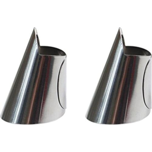 Stainless steel finger stall vegetables do not hurt hands picker adjustable peeling melon and fruit beans open Orange artifact