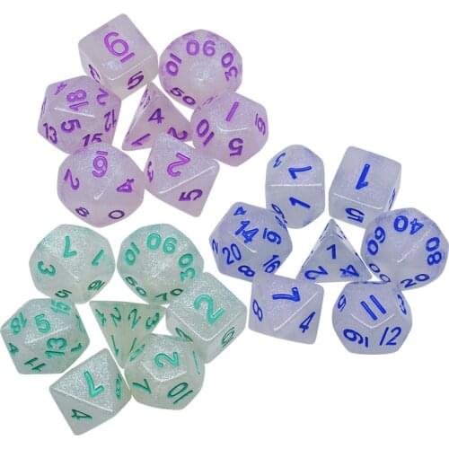 New Resin Dnd dice set dobbelstenen dados rpg dice dadi dados rol playing cubes dado polyhedral dice 7pcs/Set