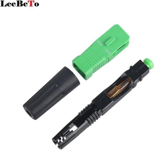 100PCS SC APC Optical Fiber Cable FTTH Quick Connector Fast Cold Connection Adapter for CATV Network