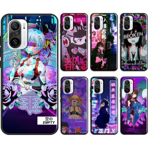 Vaporwave Glitch Anime For Xiaomi Mi 9T 10T Pro Mi Note 10 Lite A2 Mi 11 9 A3 Case For POCO F3 X3 Pro M3 Cover