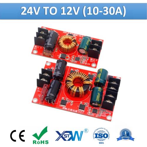XWST DC DC Step Down Power Supply Module 24v to 12v DC Voltage Regulator Circuit Board Open Frame PCB Board 10A 15A 20A 25A 30A