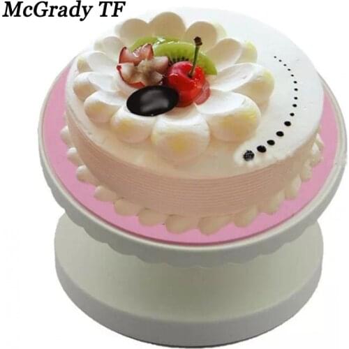 Mac Cake Swivel Plate Revolving Decoration Stand Platform Turntable 28cm Round Rotating Cake Swivel Christmas Baking Tool Gift