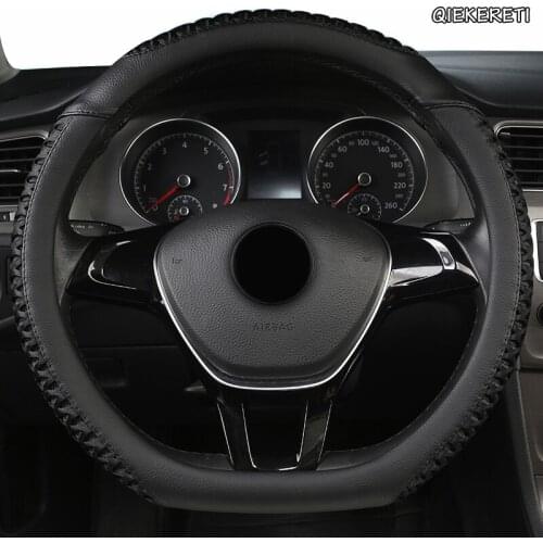 QIEKERETI Leather Car Steering Wheel Cover For Opel Astra J G Insignia Zafira a b Corsa d Mokka Vivaro Meriva