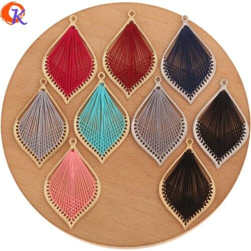 Cordial Design 40Pcs 34*55MM Jewelry Accessories/DIY Making/Jewelry Making/Leaf Shape/Hand Made/Wire Charms/Earring Findings