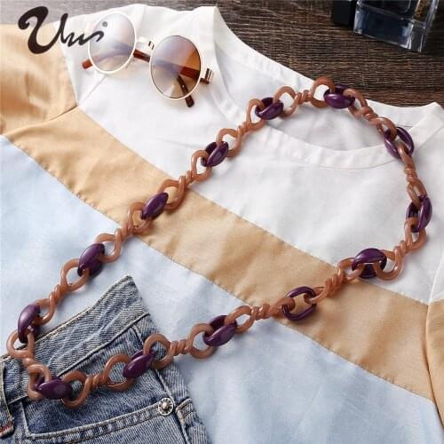 Necklaces & Pendants Jewelry Necklace Hot Sale Real Trendy Women Colar 2018 Fashion Long Acrylic 8 Twisted Chain Female Collier
