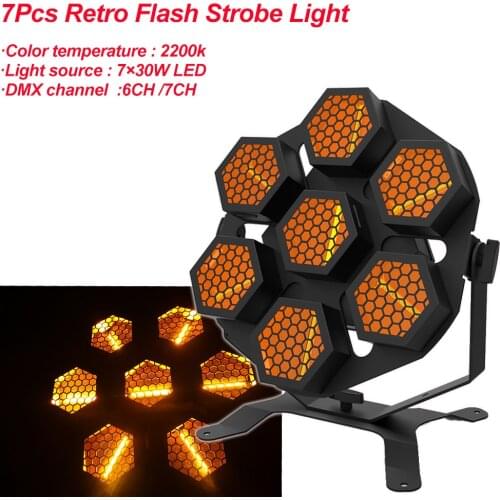 LED Lamp 7X30W Retro Flash Light Transport Light disco party lights professional stage effect light dj equipment