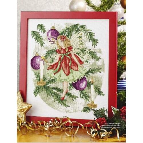 Higher Cotton Top Quality Beautiful Lovely Counted Cross Stitch Kit Christmas Fairy Candle Blueberry maria