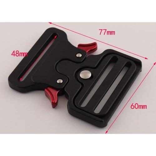 Top Quality 48mm inner Zinc Alloy Black Color Belt Buckle Quick Side Release Buckles For Webbing Strap Bags Luggage outdoor