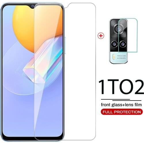 Vivoy31 case tempered glasses for vivo y31 y 31 31y V2036 6.58" camera lens protective film anti-scratch screen protectors glas