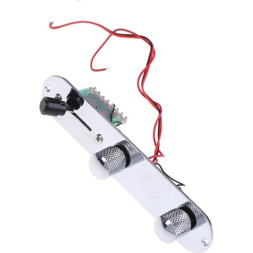 1Pcs Chrome 3 Way Wired Loaded Prewired Control Plate Harness Switch Knobs for Tele Telecaster Guitar Parts