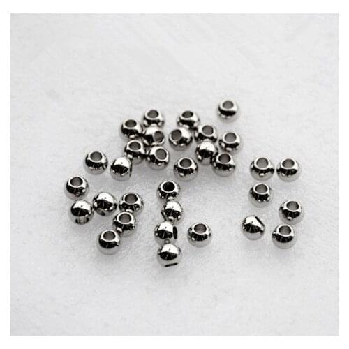 100Pcs The Latest 304 Stainless Steel Bead Positioning Bead Bracelet Necklace Earrings DIY Jewelry Accessories