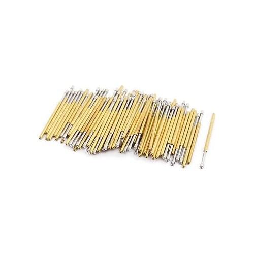 100pcs P100-A2 1.4mm Dia 33.3mm Length Metal Spring Pressure Test Probe Needle