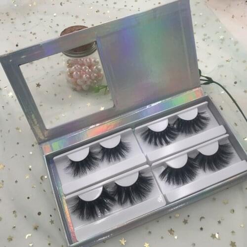 5D mink lashes 25mm lashes custom private label wholesale pretty lashes packing 4 pairs lashes book