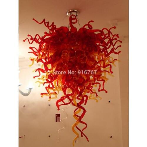 Free Shipping Elegant Bedroom LED lights 110/240V E14 Hand Blown Glass Ceiling Light