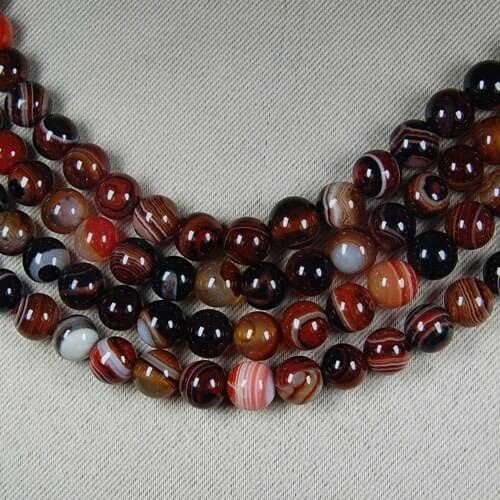 Free shipping Women Fashion Jewelry 8mm Elegant Dream Carnelian Ball Loose Beads 15" B0746