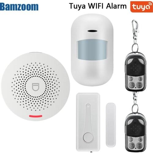 Wireless Alarm Tuya WIFI Security Smart Alarm System Kit APP Control Motion Detector Sensor Burglar Alarm System